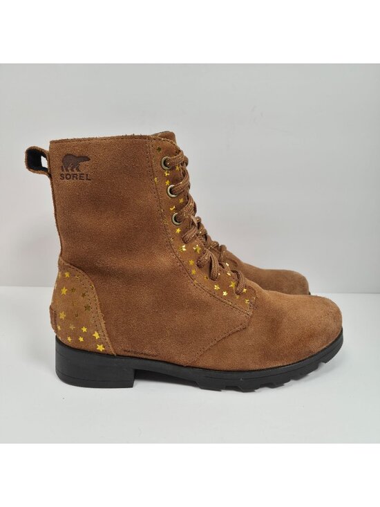 Sorel Other - Sorel Emelie Youth Brown Suede Waterproof Ankle Boots NY3882-242 US Size 4